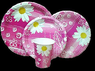 Картонная посуда с дизайном